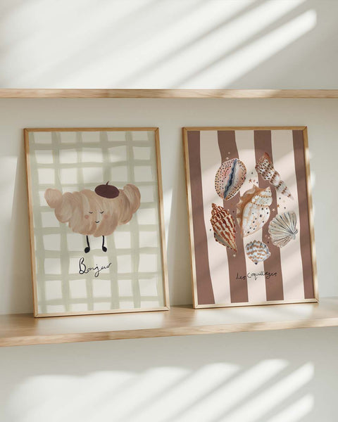 Les Coquillages - Clay Art Print
