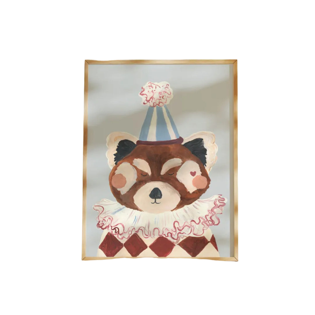Red Panda Pierrot Art Print