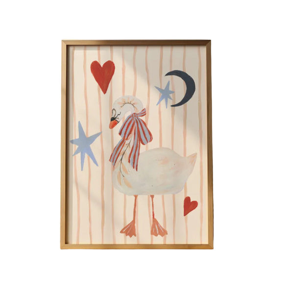 The Swan & The Moon Art Print