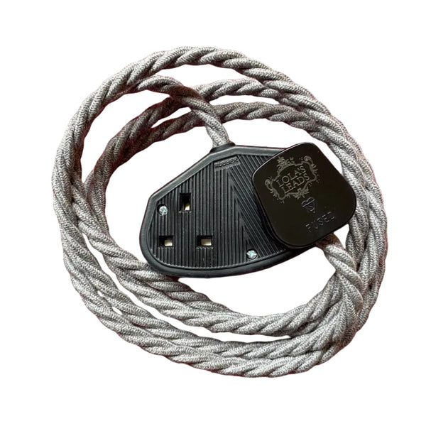 Ash Linen - Lola's Leads Fabric Extension Cable