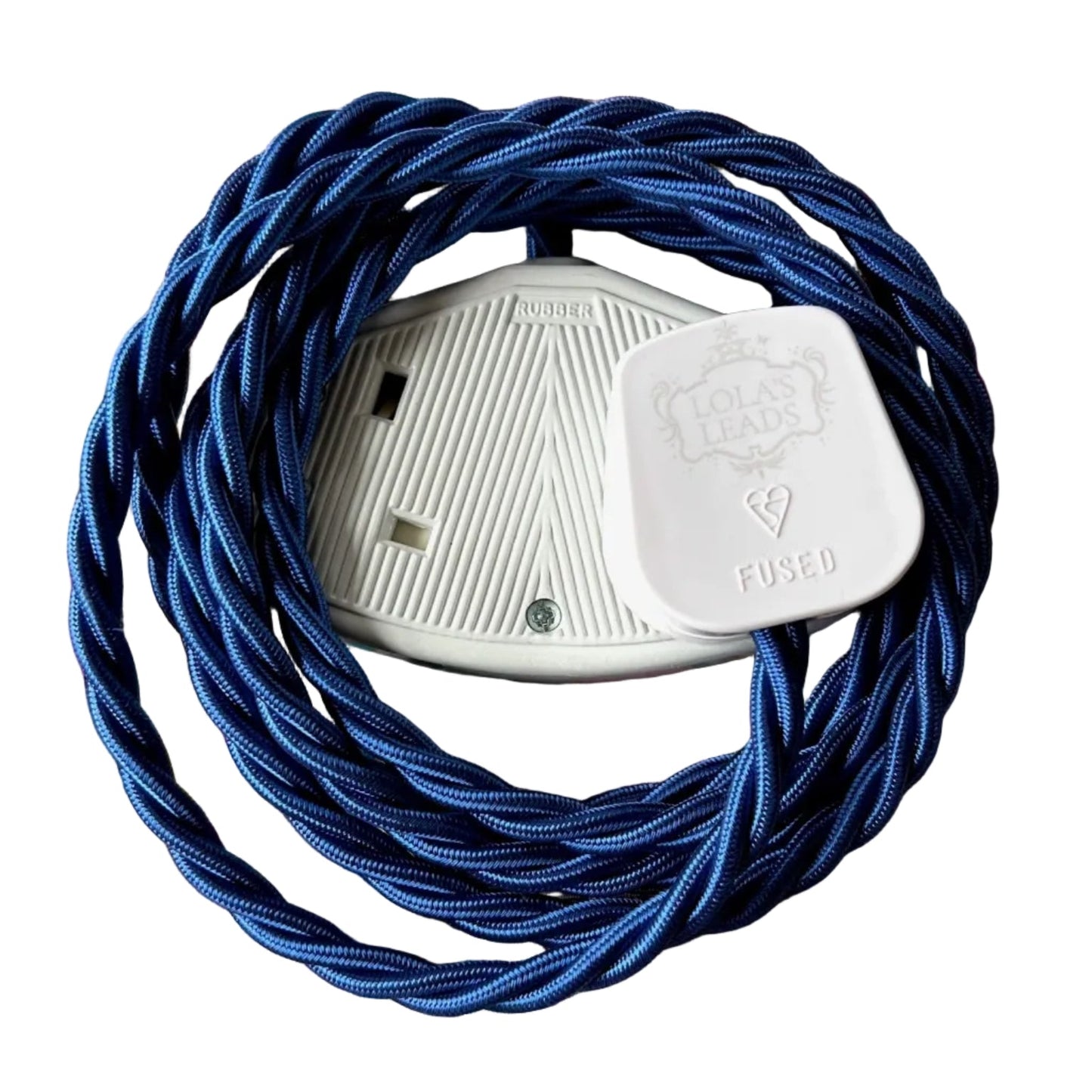 Cobalt - Lola's Leads Fabric Extension Cable