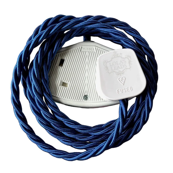 Cobalt - Lola's Leads Fabric Extension Cable