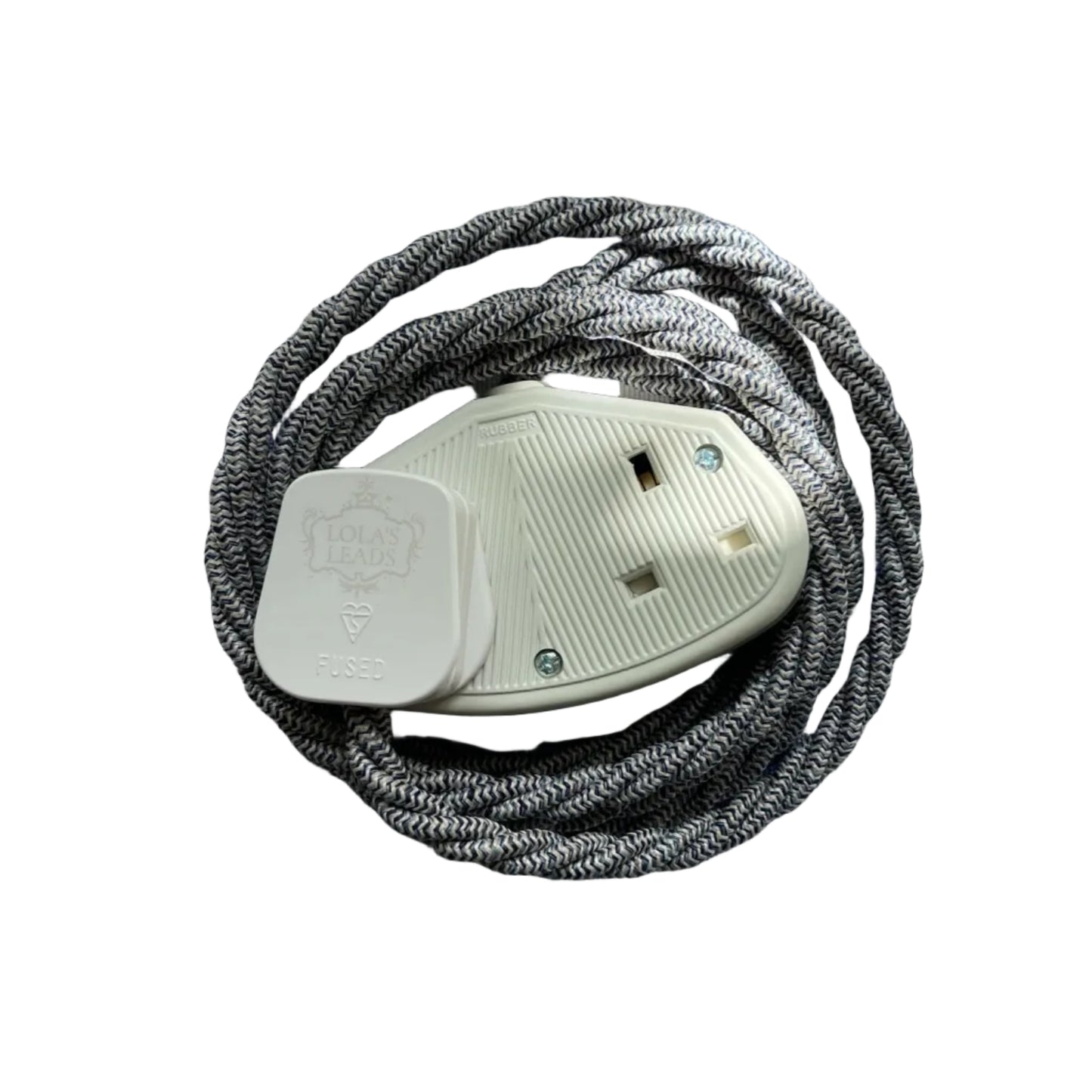 Denim Chevron - Lola's Leads Fabric Extension Cable