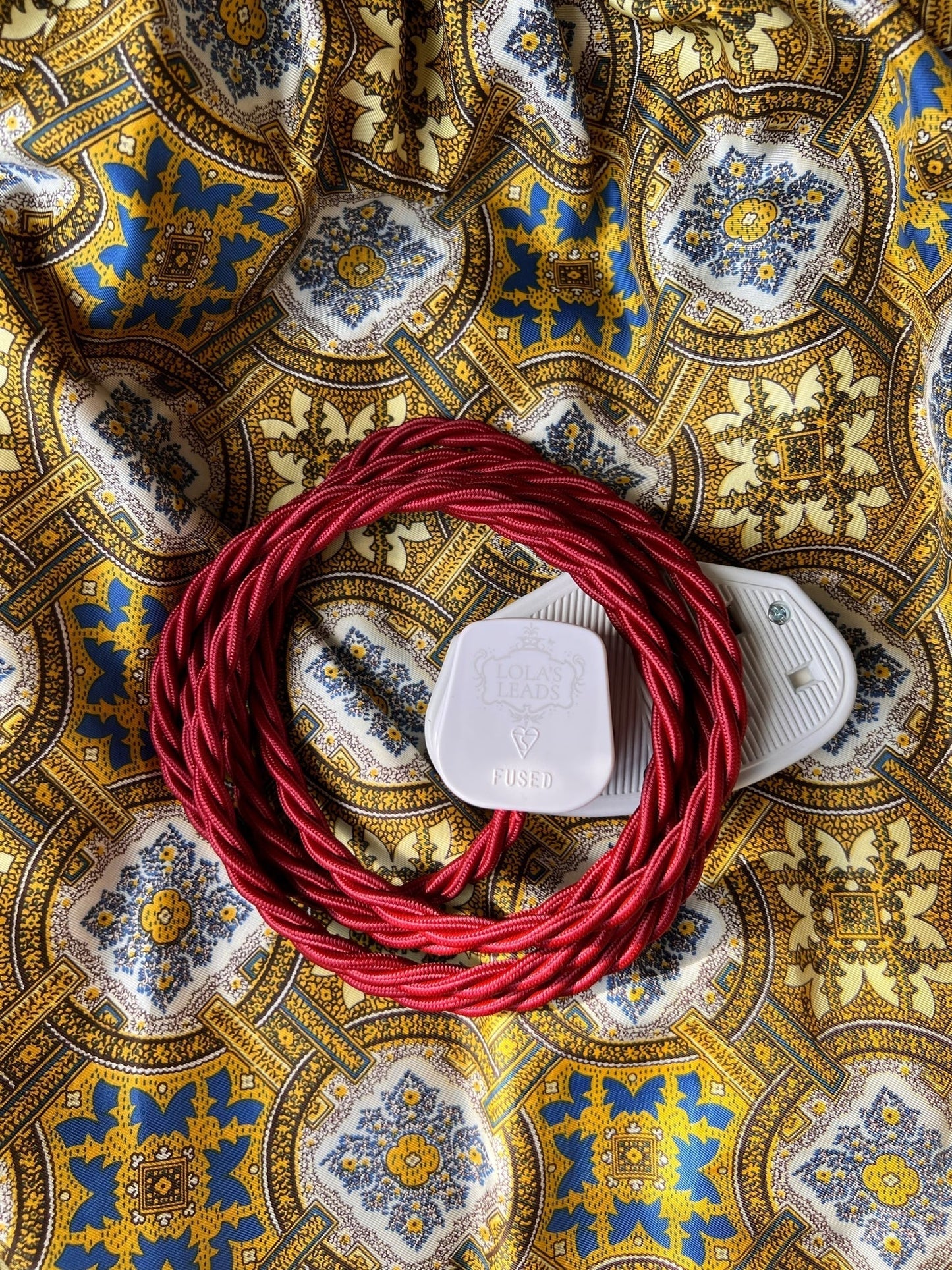 Garnet - Lola's Leads Fabric Extension Cable