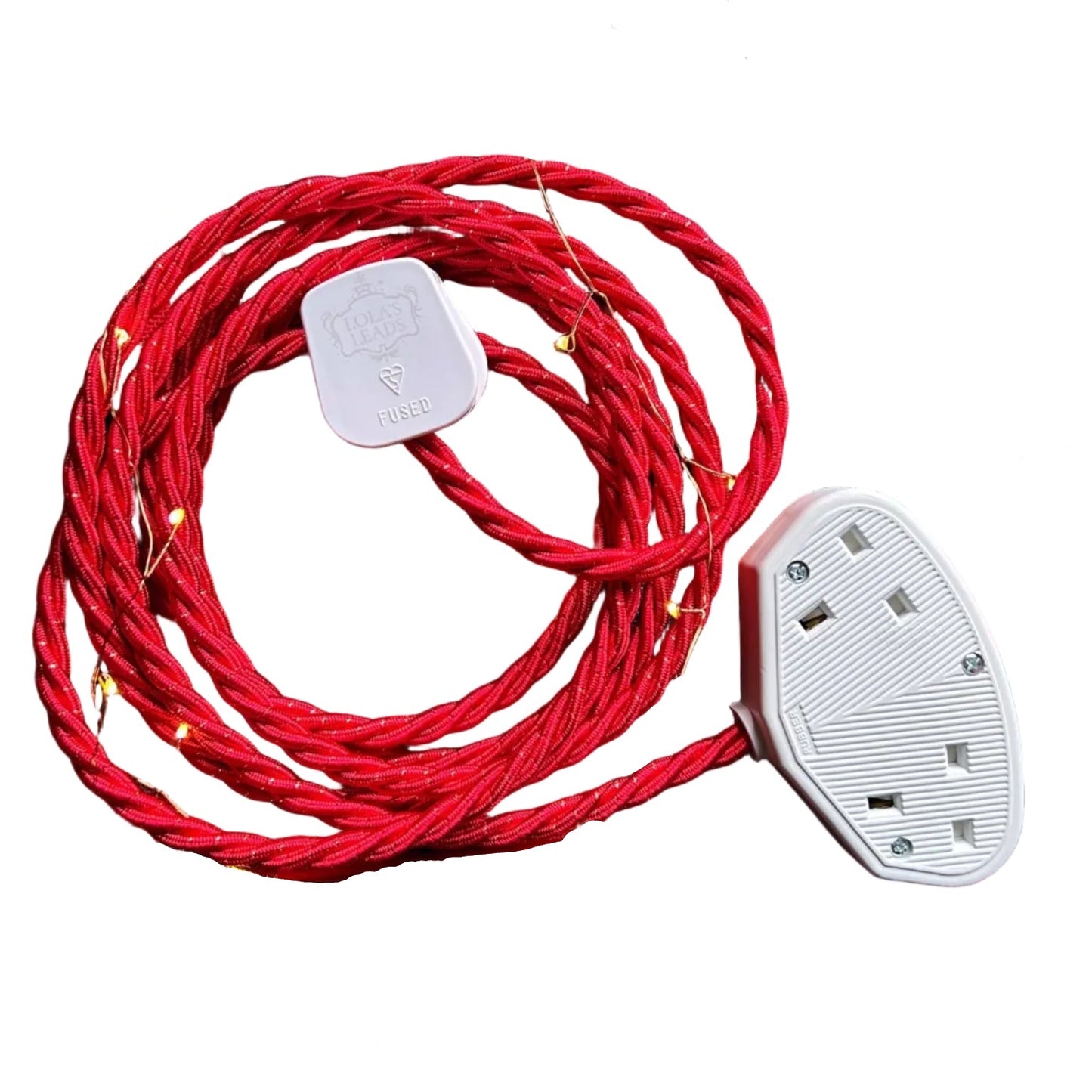 Gilded Crimson - Lola's Leads Fabric Extension Cable