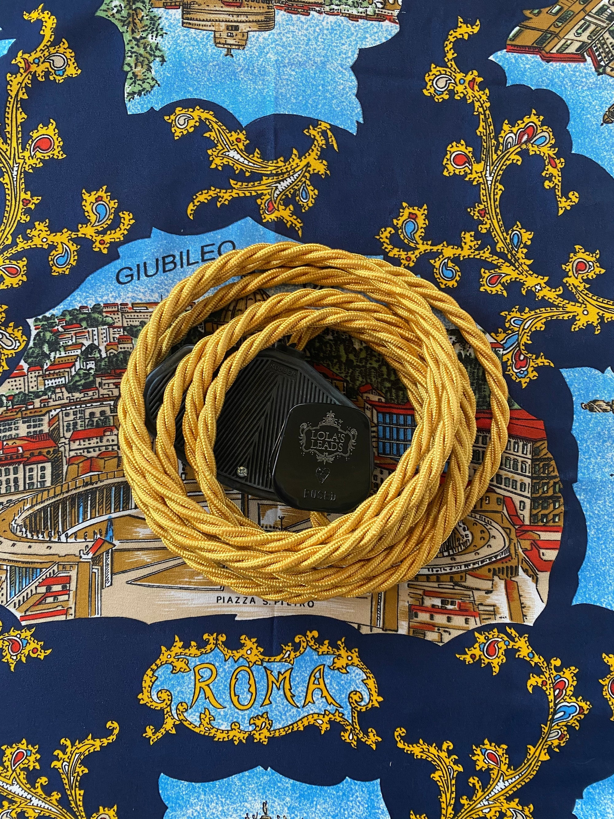 Gold - Lola's Leads Fabric Extension Cable