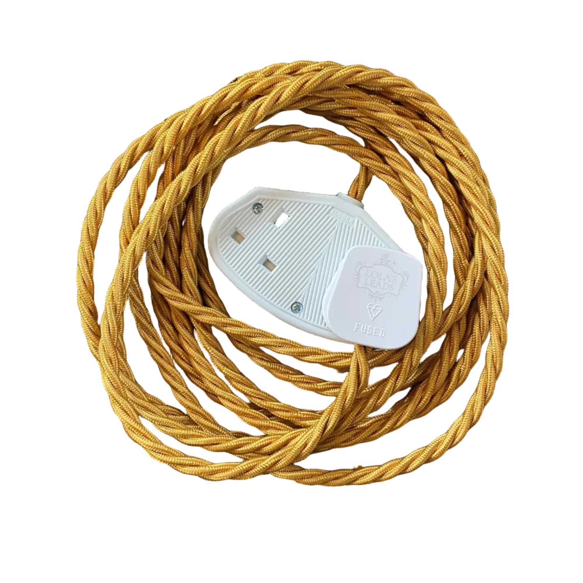 Gold - Lola's Leads Fabric Extension Cable