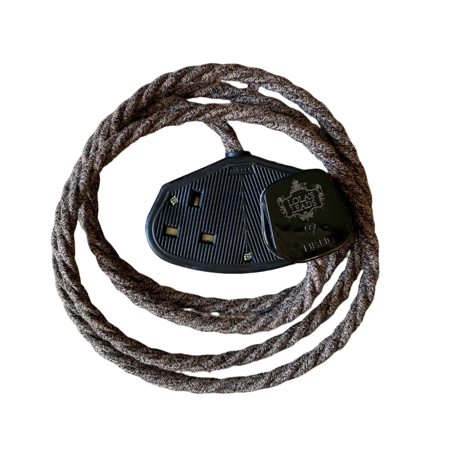 Mocha Linen - Lola's Leads Fabric Extension Cable