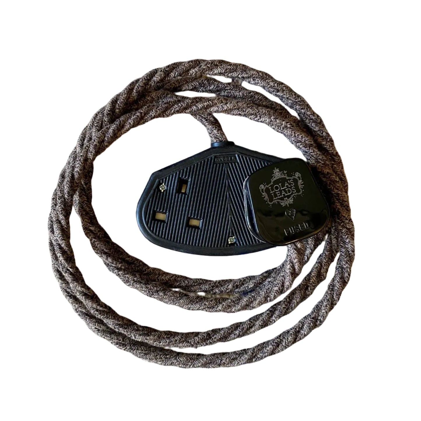 Mocha Linen - Lola's Leads Fabric Extension Cable
