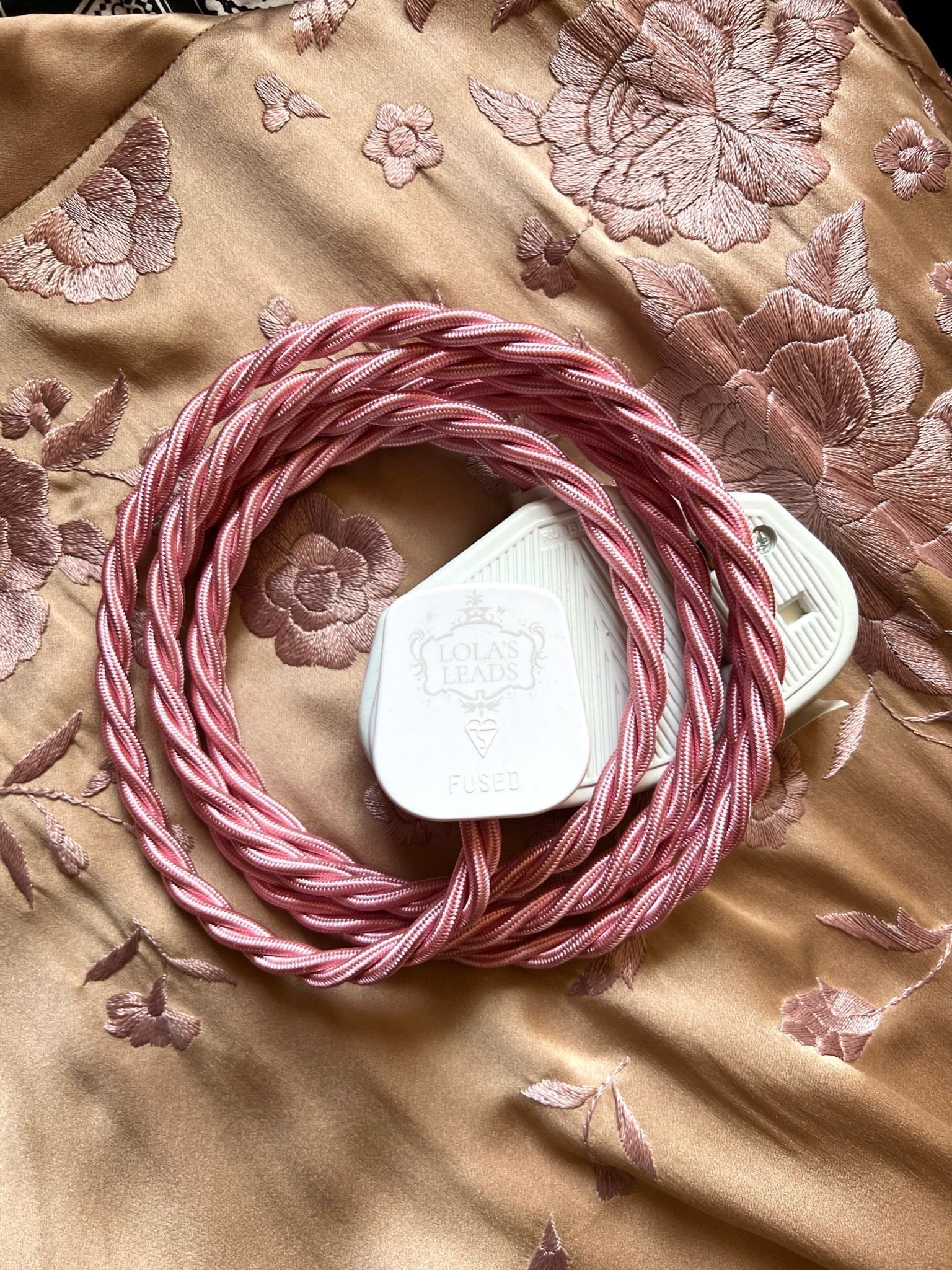 Shrimp - Lola's Leads Fabric Extension Cable