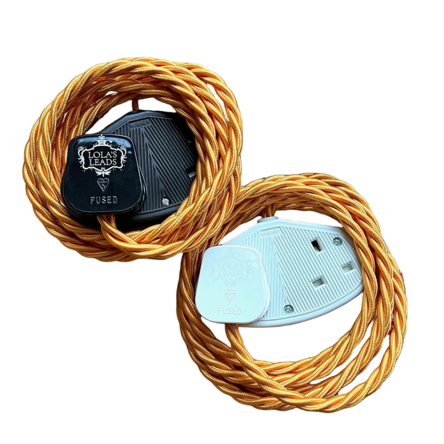 Turmeric - Lola's Leads Fabric Extension Cable