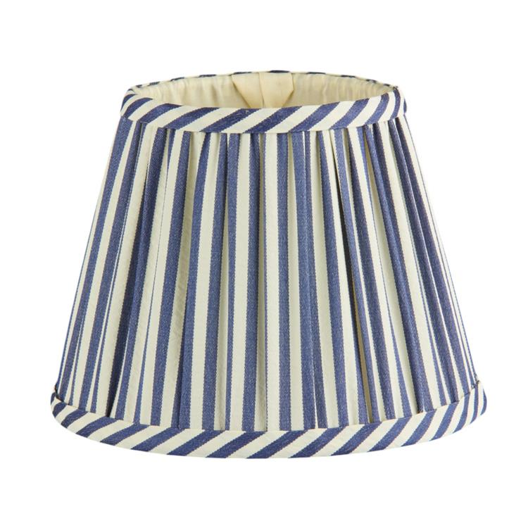 Navy Striped Lampshade - 16cm-