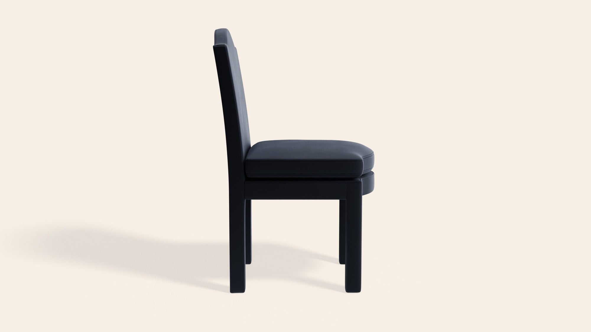 Pair of Leo Dining Chairs, Prussian Linen