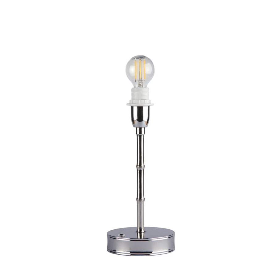 Silver Bamboo Rechargeable Lamp Base - 25cm-