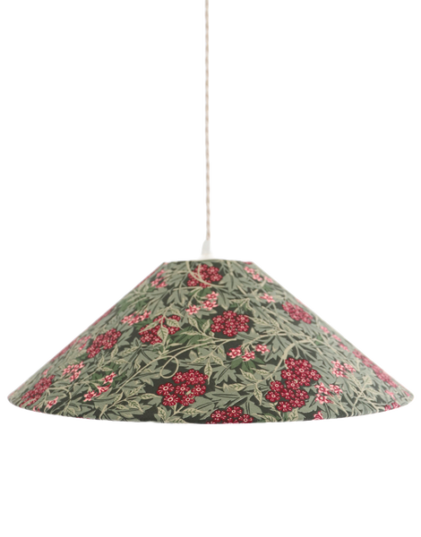 Vintage Trapeze Pendant Light with Floral Print