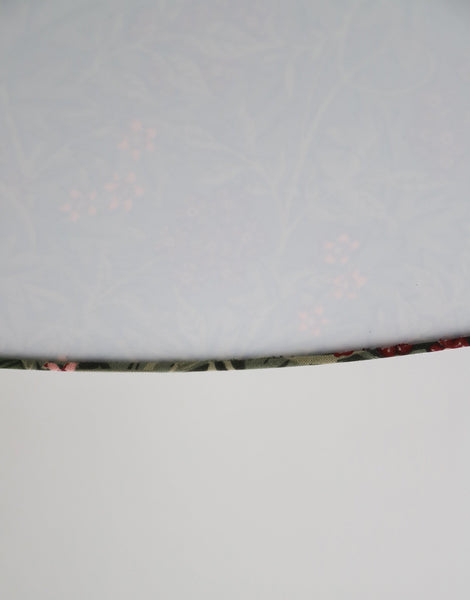 Vintage Trapeze Pendant Light with Floral Print