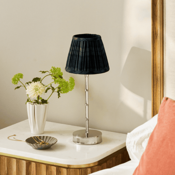 Navy Tartan Empire Lampshade - 16cm
