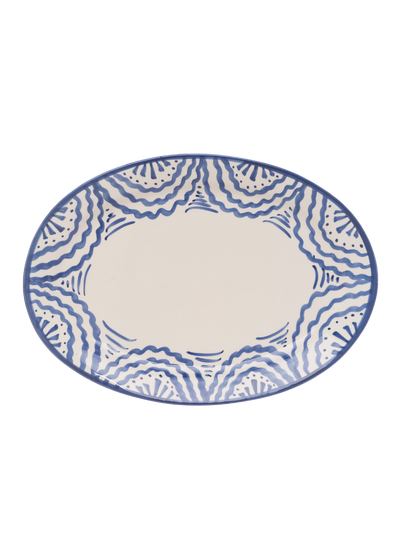Late Afternoon Large Blue Platter