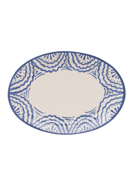 Late Afternoon Large Blue Platter