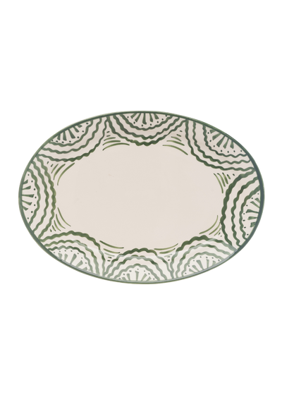 Late Afternoon Large Green Platter