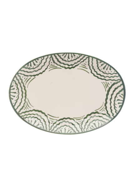 Late Afternoon Large Green Platter