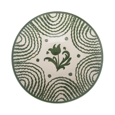 Late Afternoon Large Green Serving Bowl
