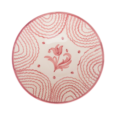 Late Afternoon Large Pink Serving Bowl