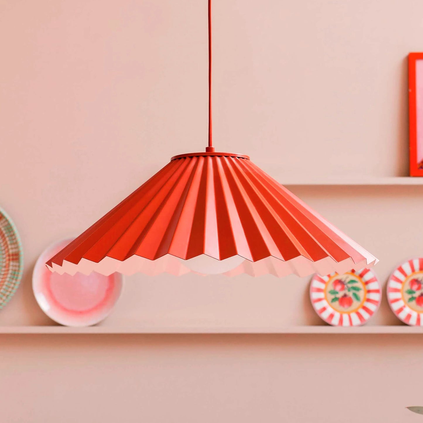 The Pleat pendant ceiling light- Houseof x Emma Gurner