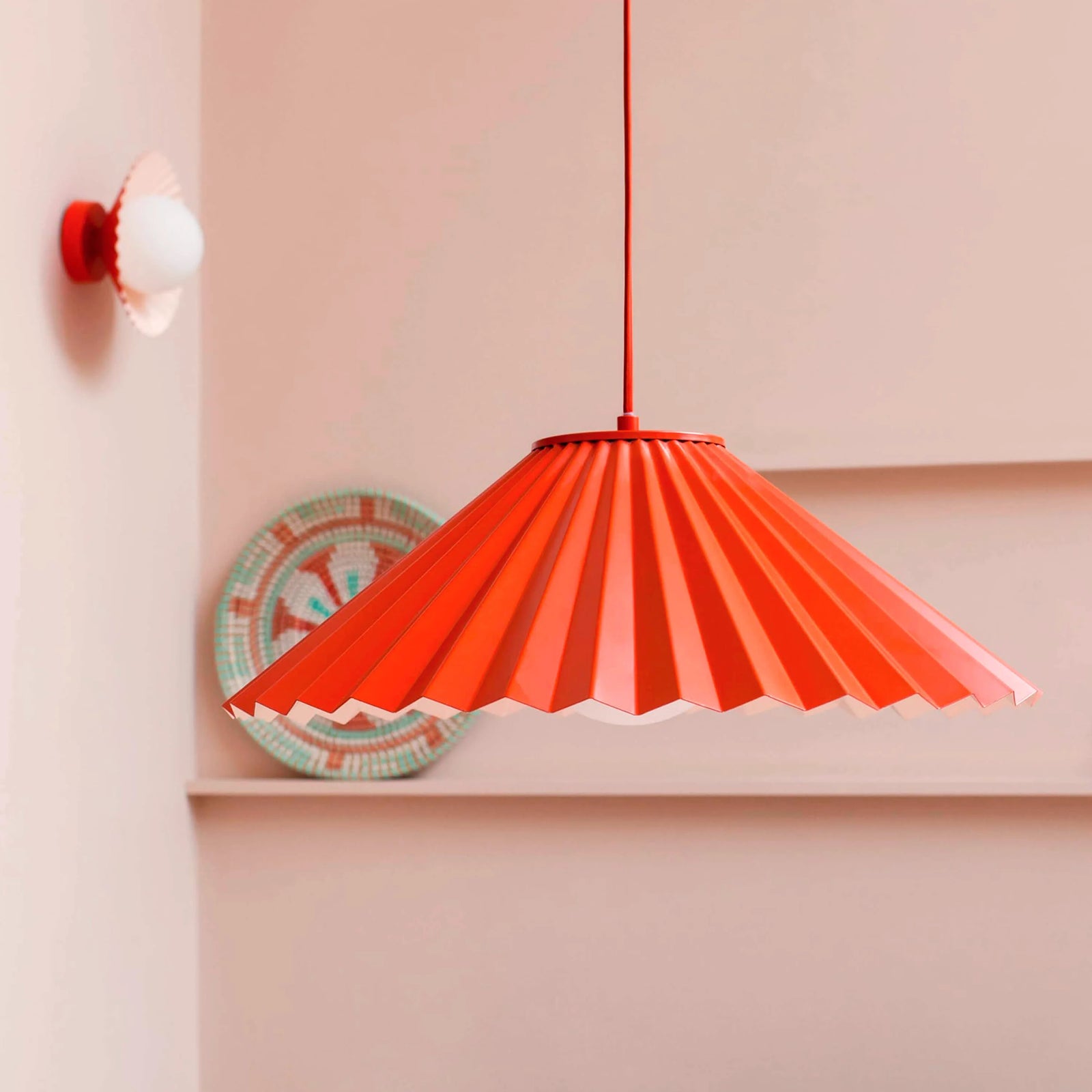 The Pleat pendant ceiling light- Houseof x Emma Gurner