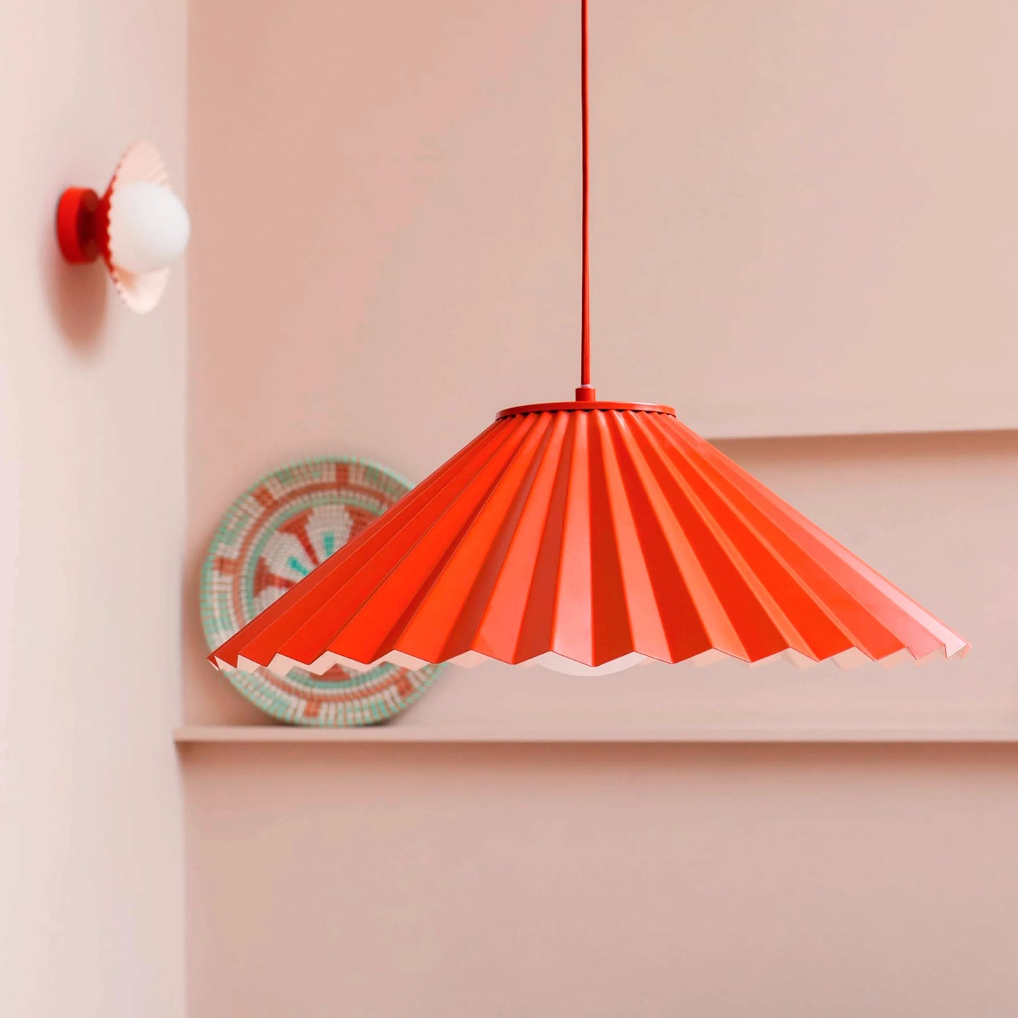 The Pleat pendant ceiling light- Houseof x Emma Gurner