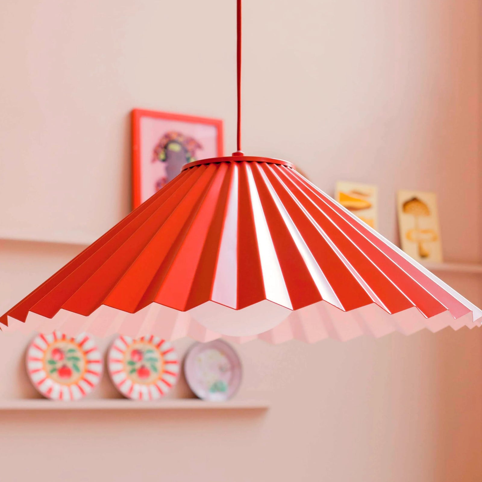 The Pleat pendant ceiling light- Houseof x Emma Gurner