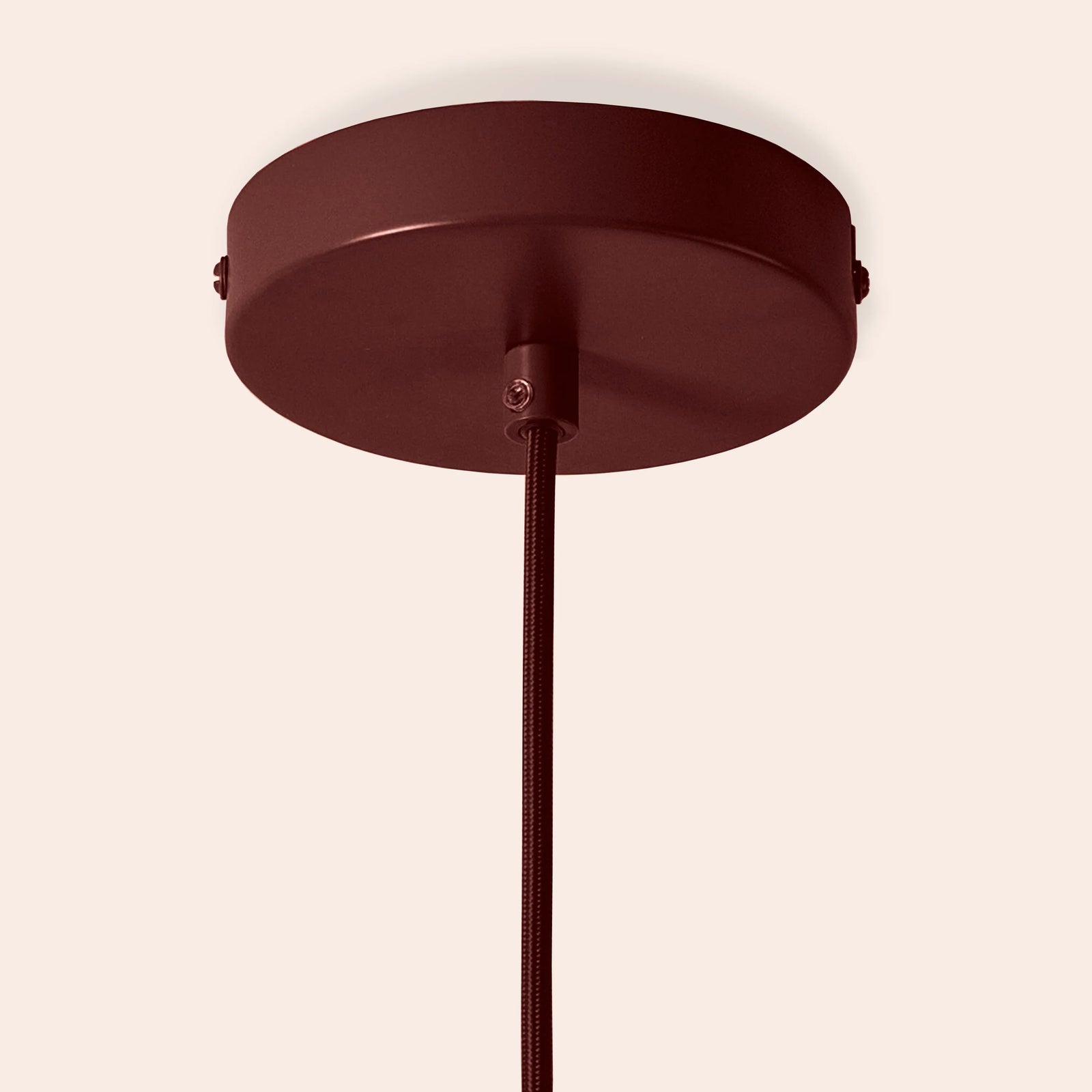 Burgundy large pleat ceiling pendant