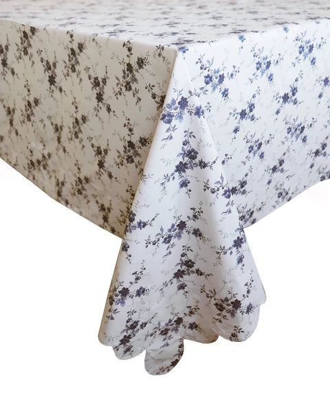 Reversible Scallop Corner Tablecloth Made With Liberty Fabrics & Bridgerton Amelie Luise & Posy Corsage Blue