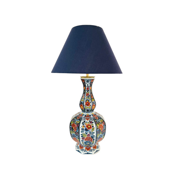 Large Antique Delft ‘Knobbelvaas’ Lamp