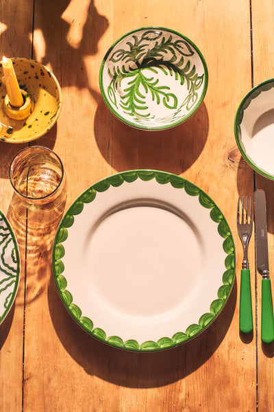 LateAfternoon_Green Scallop Dinner Plate