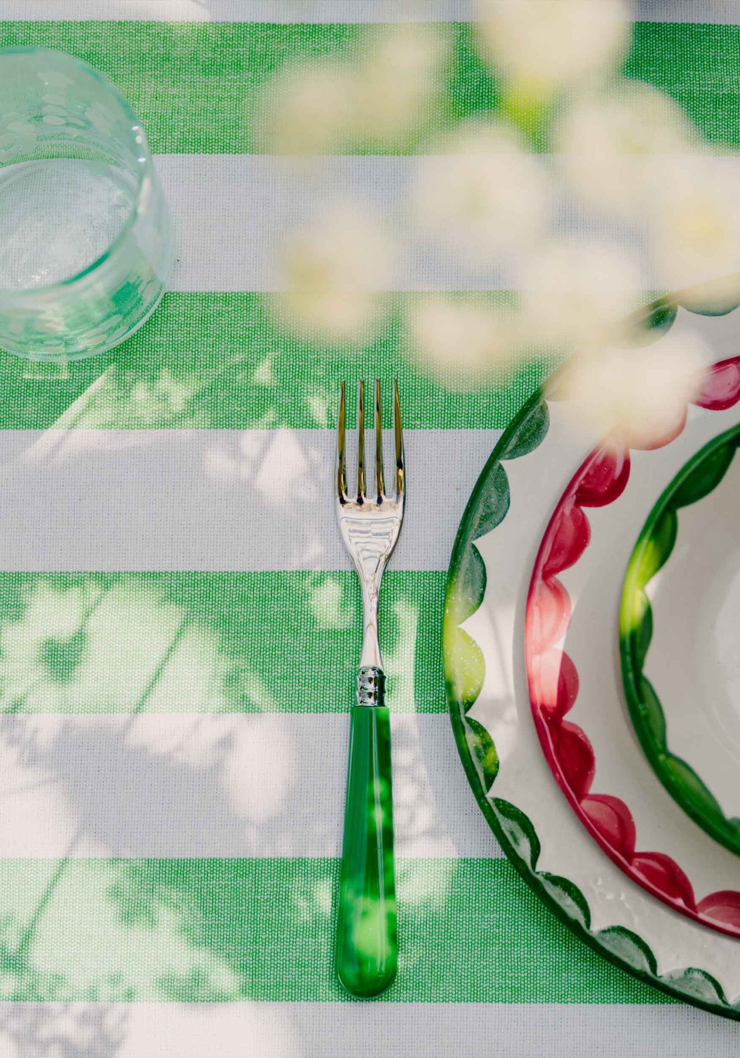 Late Afternoon Green Knife and Fork Set