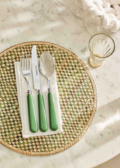 Late Afternoon Green Knife and Fork Cutlery Set 