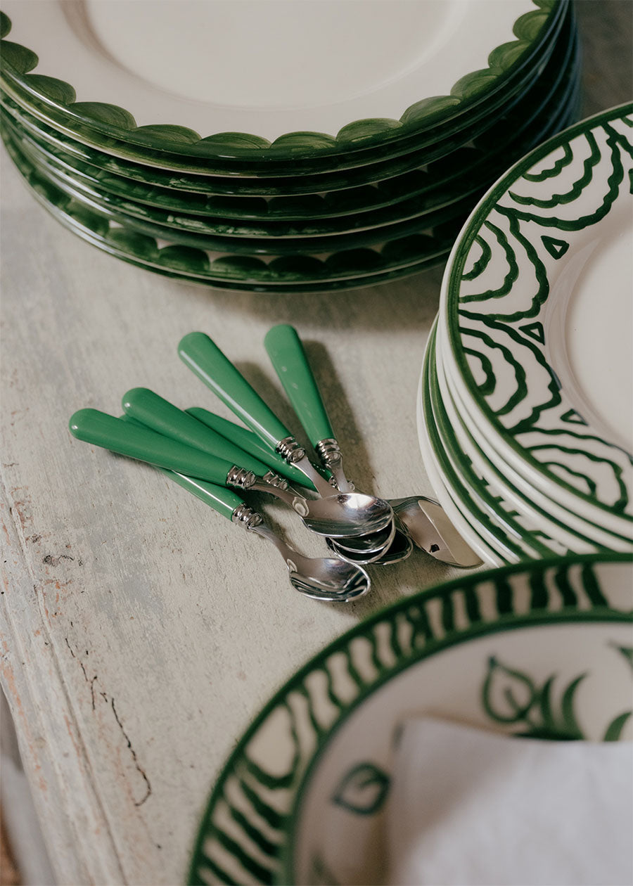 Green Set of 2 Teaspoons