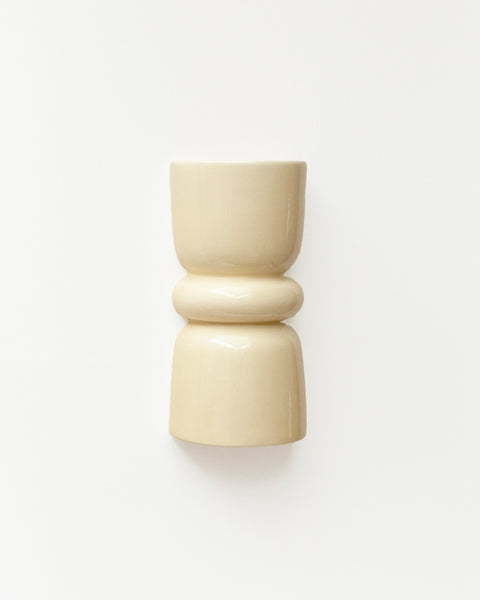 Redonda Up & Down Ceramic Wall Light, Butter Yellow