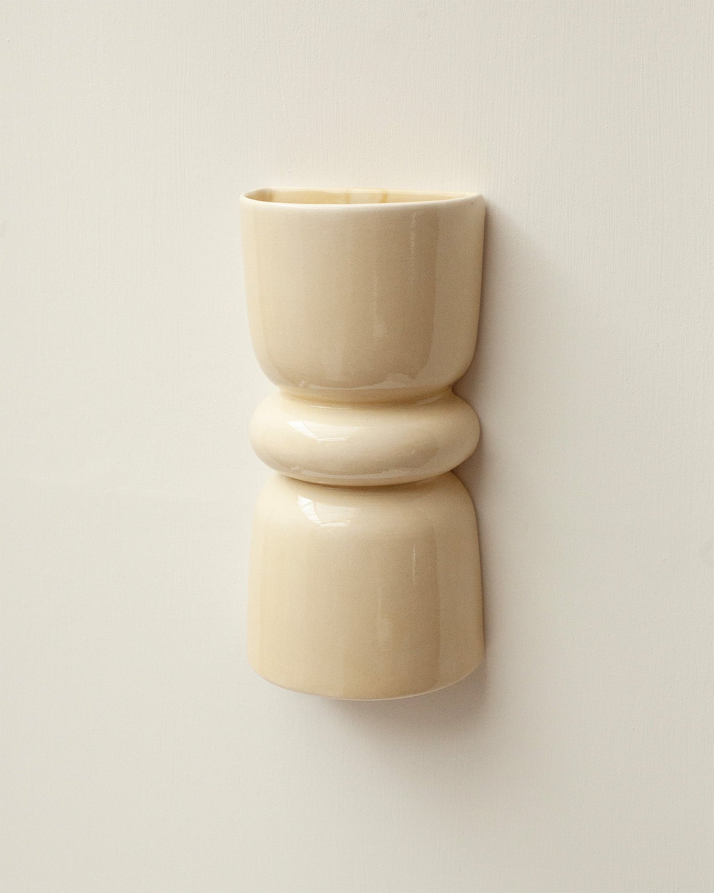Redonda Up & Down Ceramic Wall Light, Butter Yellow