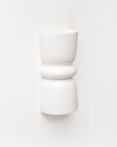 Late Afternoon Lighting White Up and Down lighter Ceramic Wall Light on a white wall