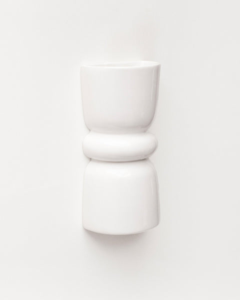 Late Afternoon Lighting White Up and Down lighter Ceramic Wall Light on a white wall