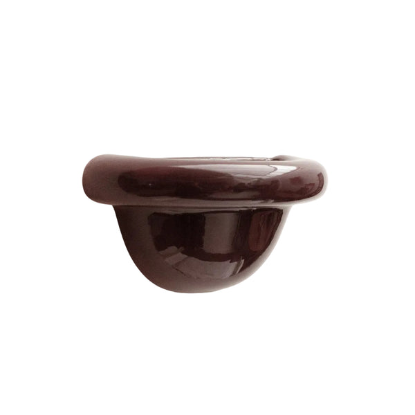 Redonda Uplight Ceramic Sconce Wall Light, Burgundy