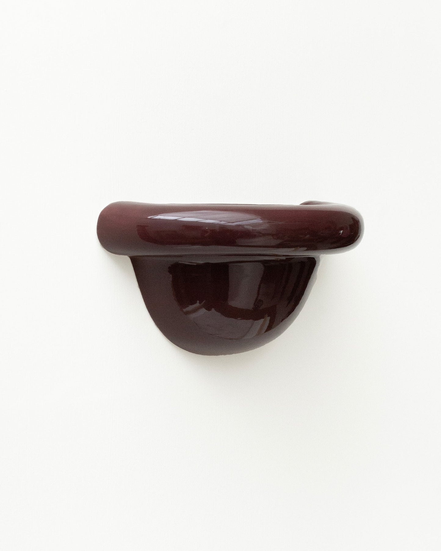 Late Afternoon Lighting Burgundy Uplighter Ceramic Sconce Wall Light 