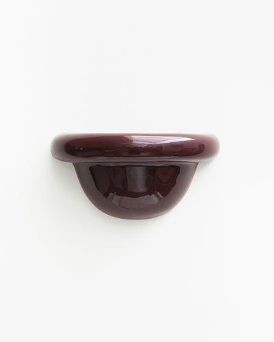 Late Afternoon Lighting Burgundy Uplighter Ceramic Sconce Wall Light 