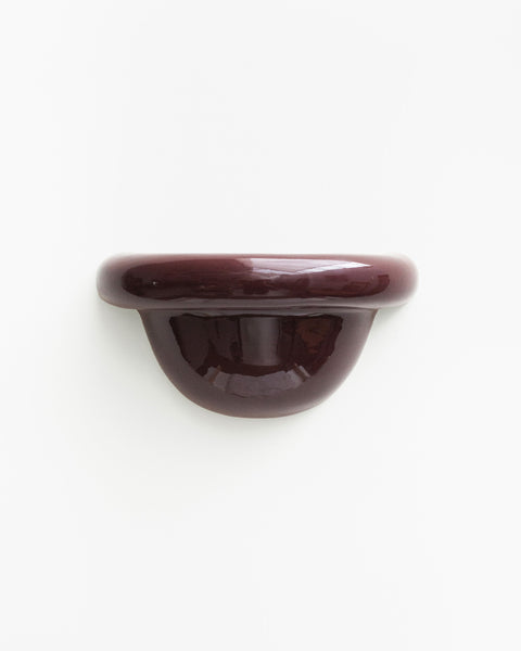 Late Afternoon Lighting Burgundy Uplighter Ceramic Sconce Wall Light 