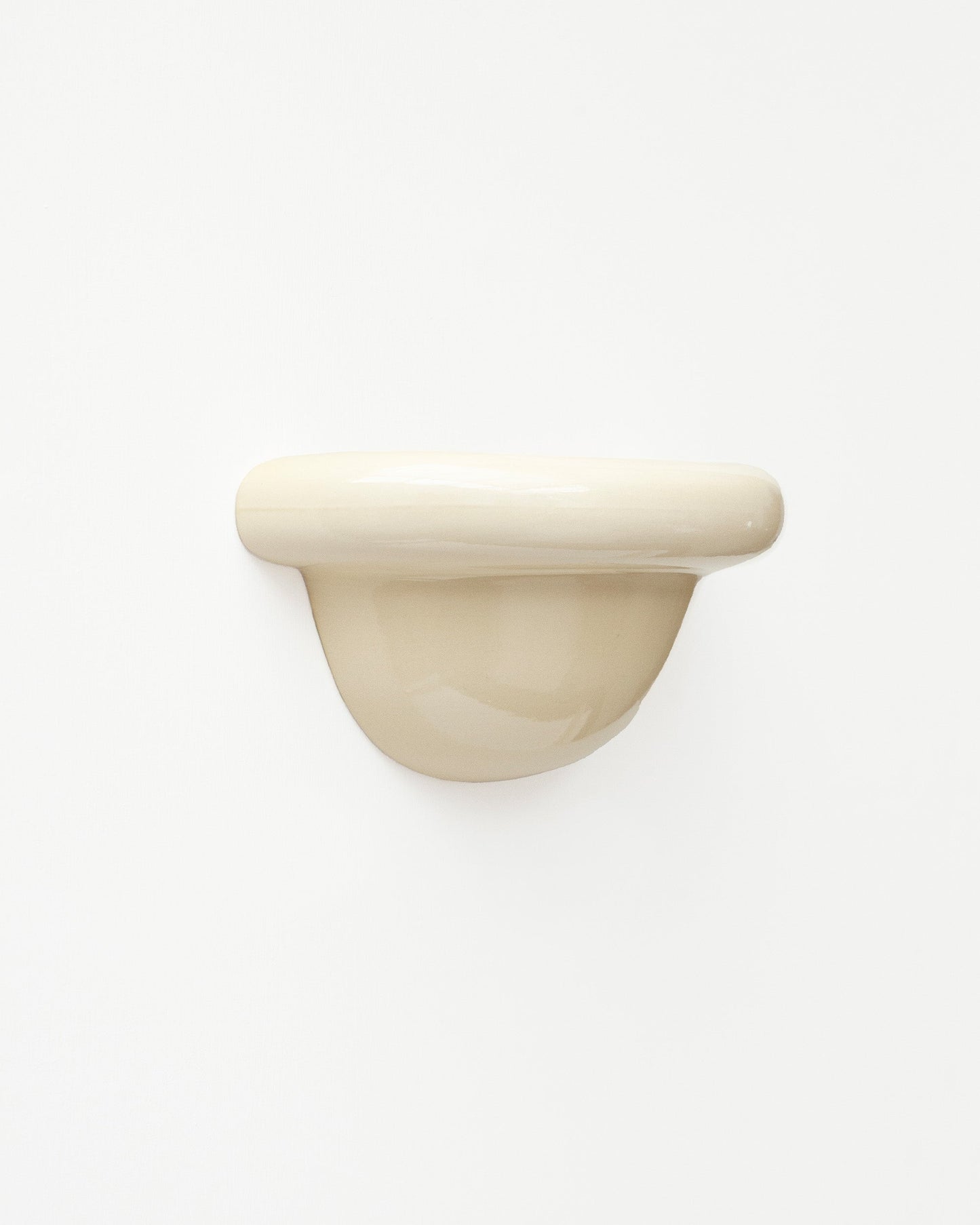 Redonda Uplight Ceramic Sconce Wall Light, Butter Yellow