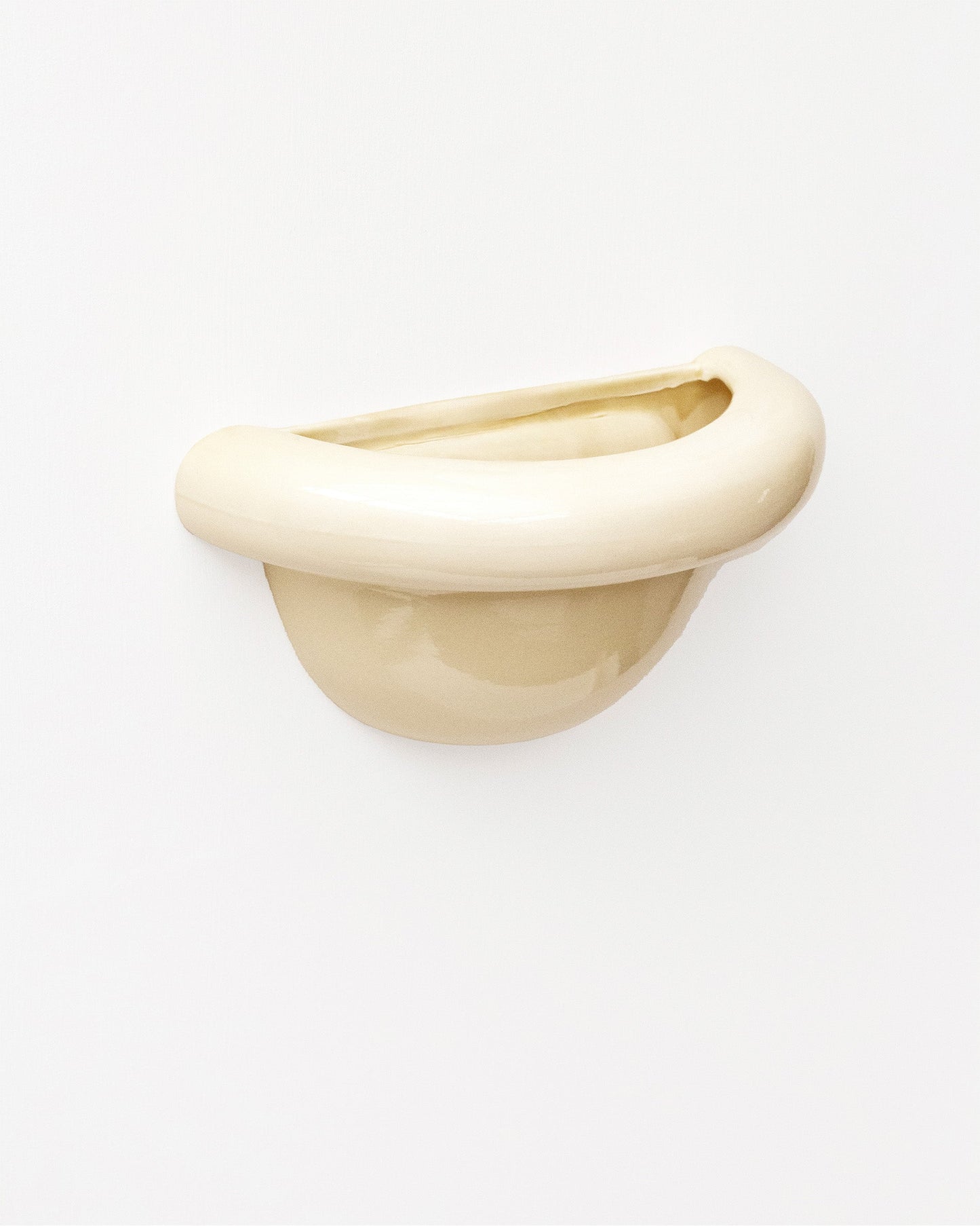 Redonda Uplight Ceramic Sconce Wall Light, Butter Yellow