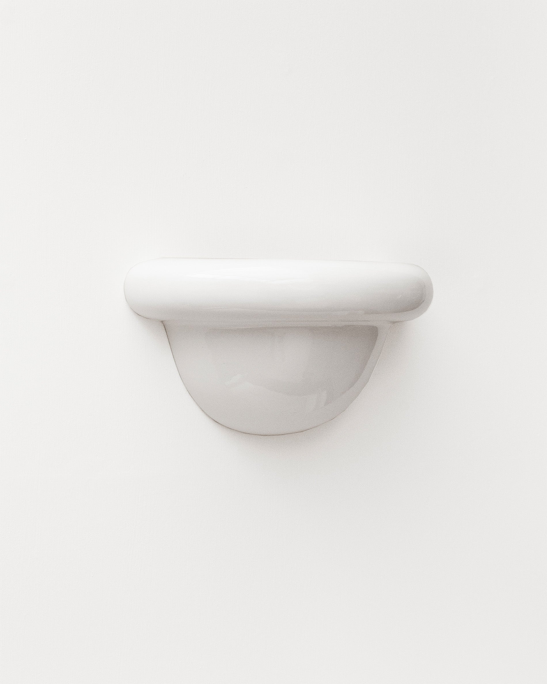 Redonda Uplight Ceramic Sconce Wall Light, White