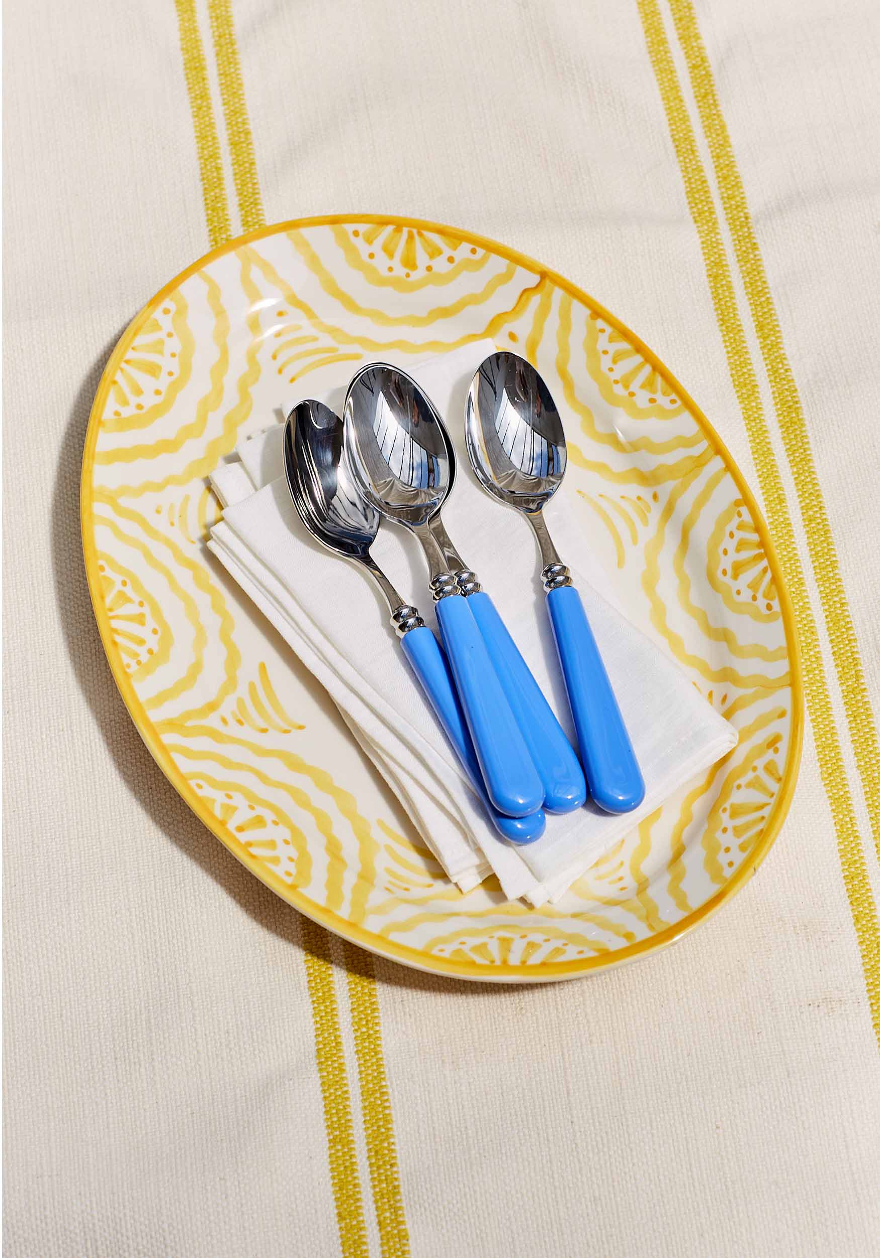 16-Piece Sky Blue Cutlery Set